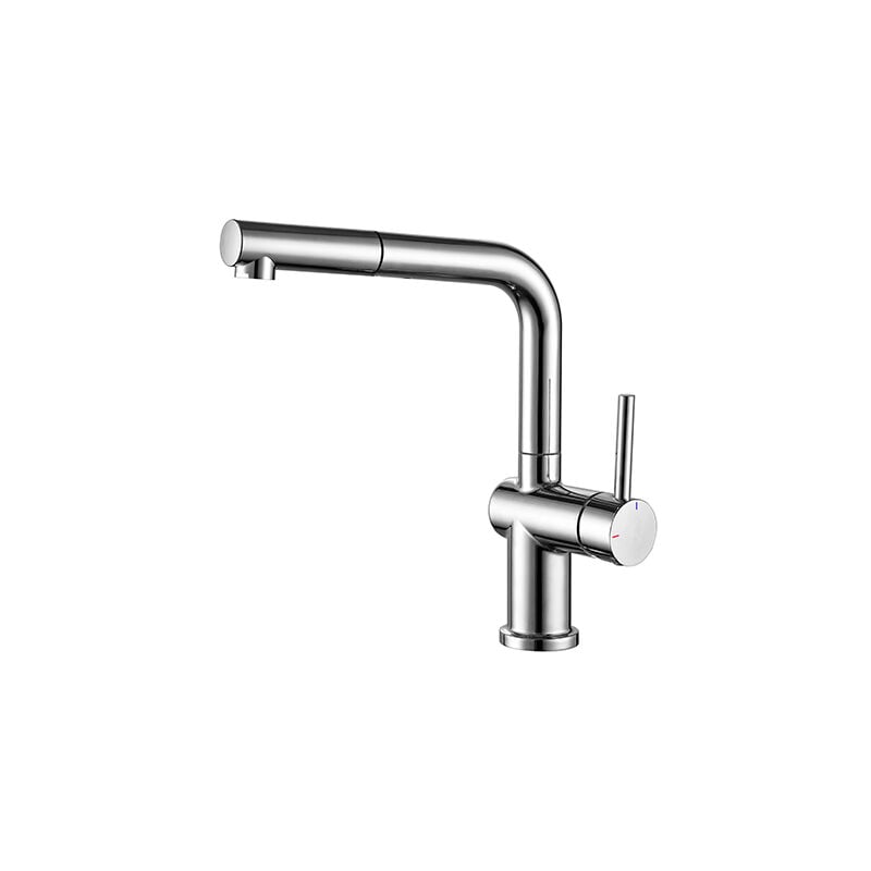 Edouard Rousseau - Mitigeur Evier carré - Douchette extractible - Chromé