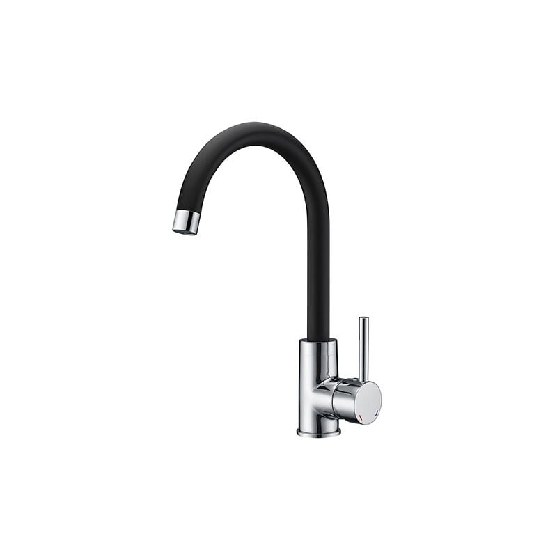 Edouard Rousseau - Mitigeur Evier ILO - Bicolore Noir / Chromé