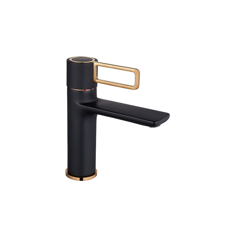 Edouard Rousseau - Mitigeur Lavabo estic - Noir / Rose Gold