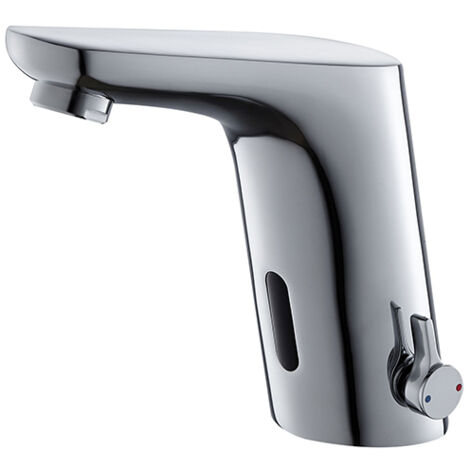 Edouard Rousseau – Mitigeur lavabo infrarouge chromé – Système automatique sans contact – Hauteur 143 mm – Fixation Ø 52 mm – Corps laiton durable