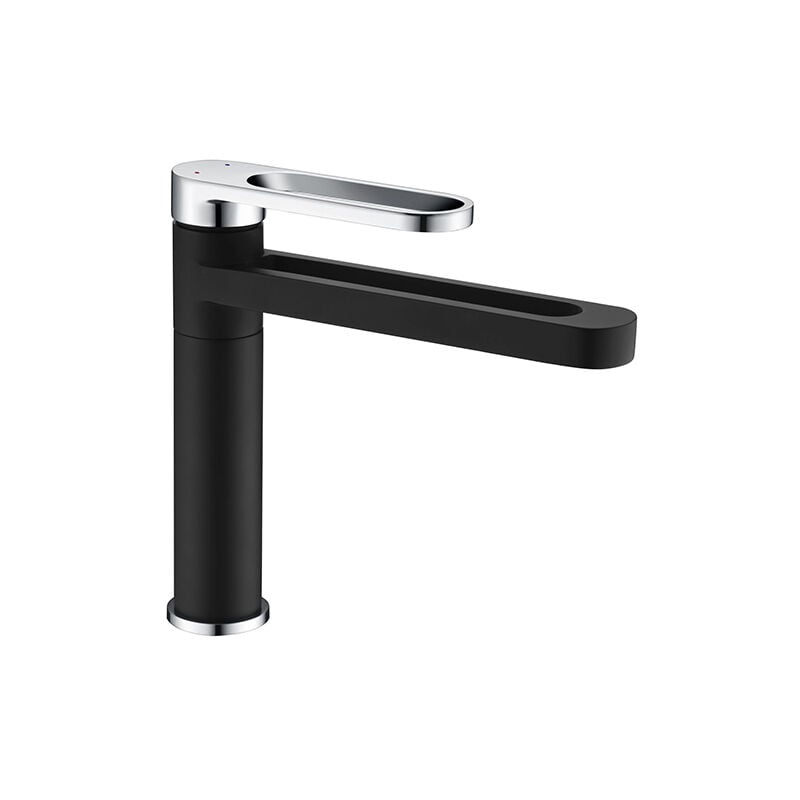 Edouard Rousseau - Mitigeur Lavabo onegai - Noir / Chromé
