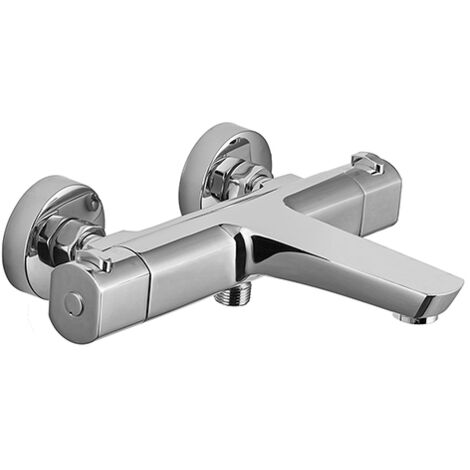 Edouard Rousseau – Mitigeur Thermostatique Bain-Douche TOKOU Chromé – Cartouche Thermostatique – Aérateur Grand Débit – Corps Froid – Entraxe 150 mm