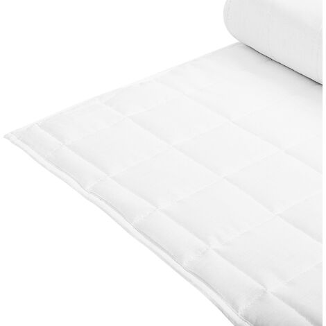 Edredón blanco mezcla de poliéster tamaño doble 200 x 220 cm ropa de cama acolchado dormitorio Annapurna