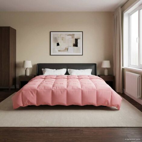 Edredón de Invierno Acolchado Rosa 200 x 200 cm Microfibra