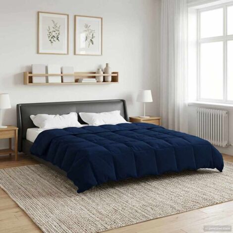 Edredón de Invierno Azul Oscuro 200 x 240 cm Microfibra