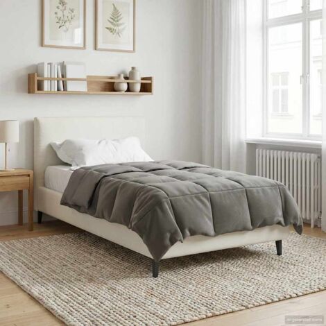 Edredón de Invierno Gris Claro 135 x 200 cm Microfibra