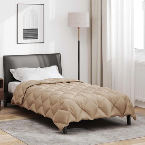 Edredón de Invierno Taupé 135 x 220 cm Microfibra