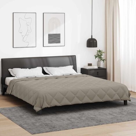 Edredón de Todo el Año Gris Claro 200 x 200 cm Microfibra