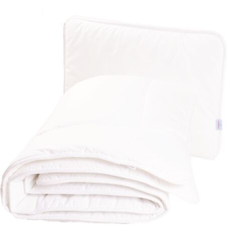 EDREDÓN y ALMOHADA 135x100+40x60 Blanco