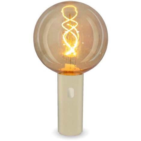 EDY G125 Bombilla Beige Recargable Con Batería. Luz Cálida