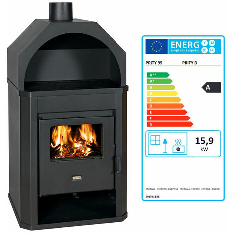 EEK A - Kaminofen Prity D - Dauerbrandfähig -15kW