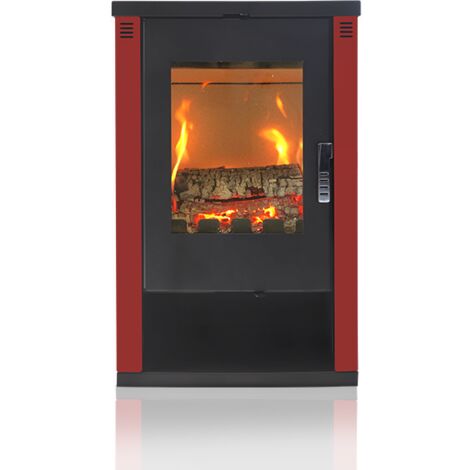 EEK A+ Kaminofen Verso Lheia 7,5 kW Burgundy