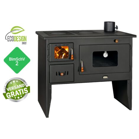 EEK A -Küchenofen Holzherd Beine Ofen Vielstoff Stahl Top - Prity 2P50 BImSchII 16 kw