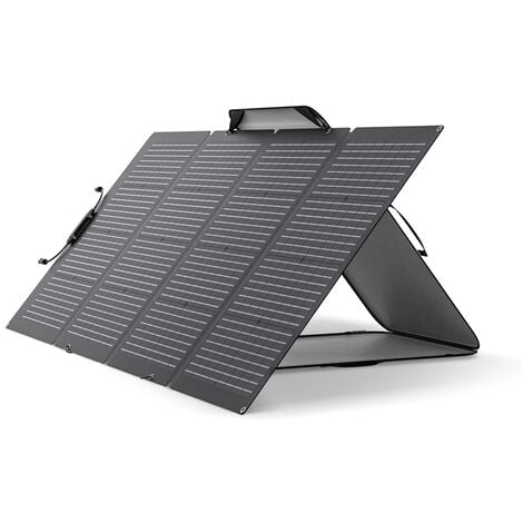 EF ECOFLOW 220Watt Bifacial Foldable Solar Panel, Complete with Adjustable Kickstand, Waterproof IP68 & Durable for Off The Grid Living