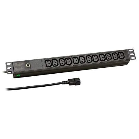 efb EK631CC.1 multiprise rack aluminium noir 12 prises
