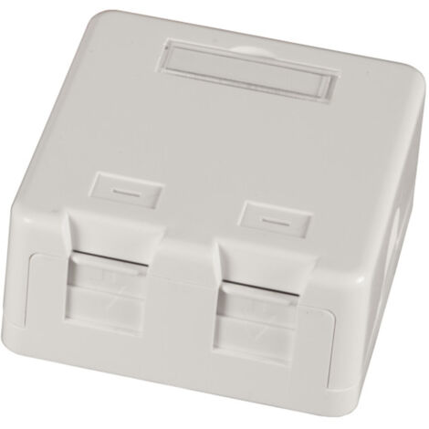 EFB-Elektronik Keystone Verteilerbox Aufputz, 2-Port, leer, reinweiß