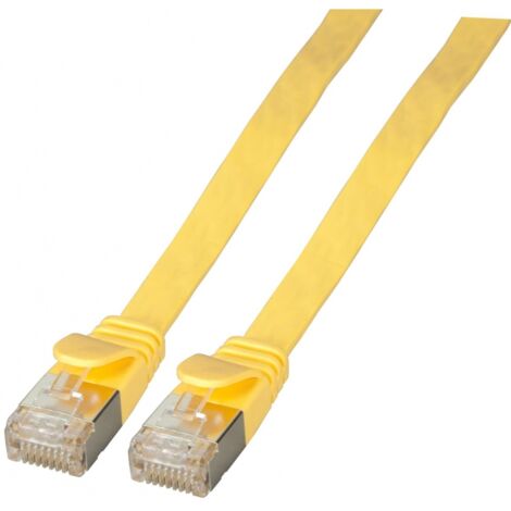 EFB RJ45 Flachpatchkabel U/FTP, Cat.6A, PVC, 0,5m, gelb