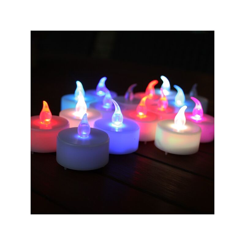 

Efecto de llama de 24 velas LED multicolores