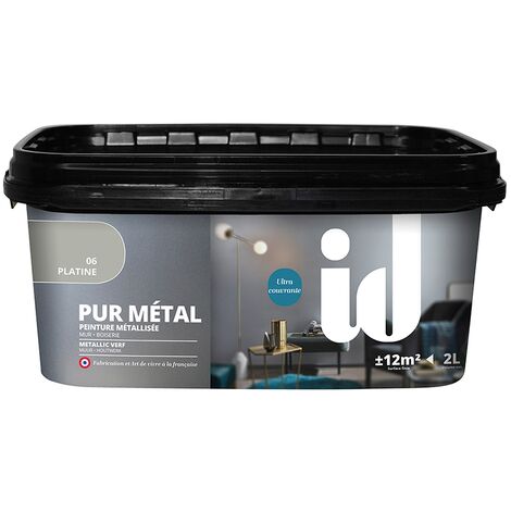 main image of "efecto metálico pintura ID '2L brillante metal de platino puro - Platine"