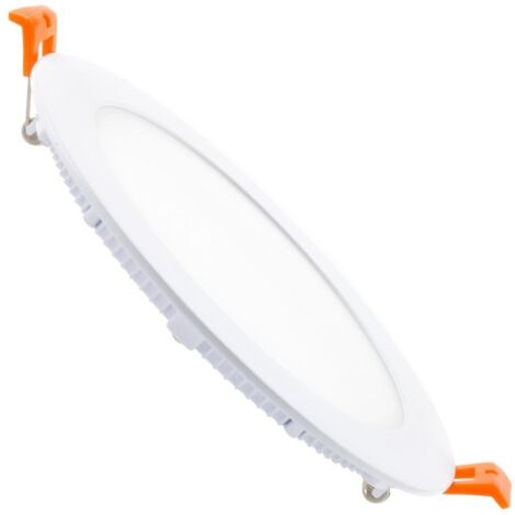 Efectoled – Dalle LED ronde extra-plate 6W Ø 105 mm – Lumière blanche neutre 4000K – Angle de diffusion 120º – Remplace 35W halogène