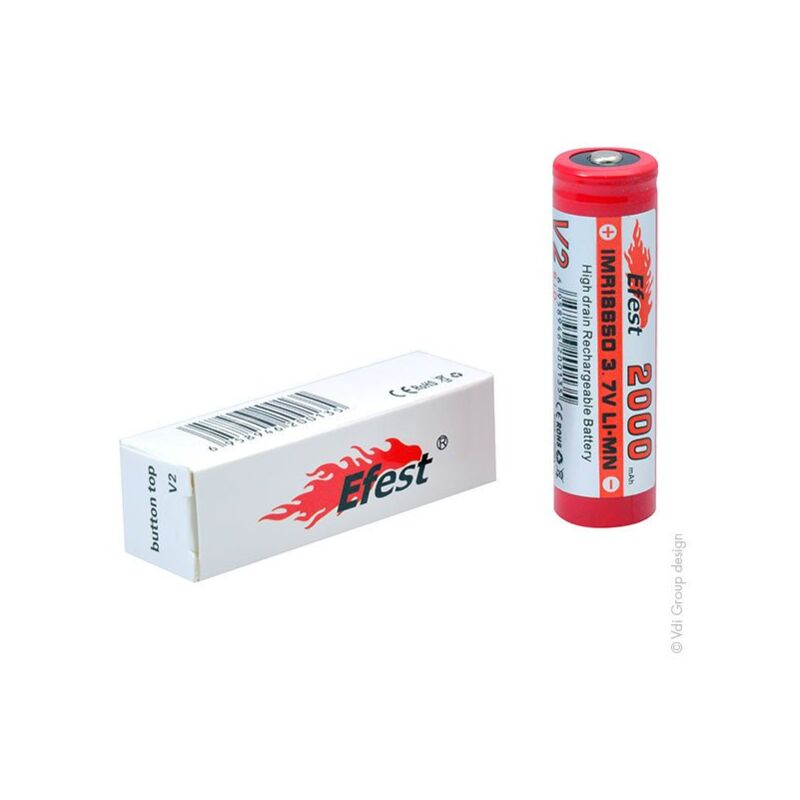 

Efest - Acumuladores de Litio-ión EFEST IMR18650 Li-Mn HD 3.7V 2Ah CT