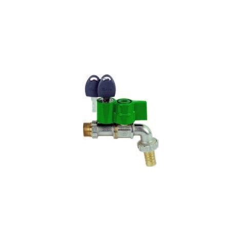 EFFEBI Viva 1740V Rubinetto Sfera Con Portagomma Ø1/2" Lucchettabile Verde - 1740V404L