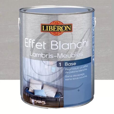 Effet blanchi lambris-meubles – Petit gris 1 L – Aspect mat lessivable – Pour rénovation intérieure élégante – Liberon