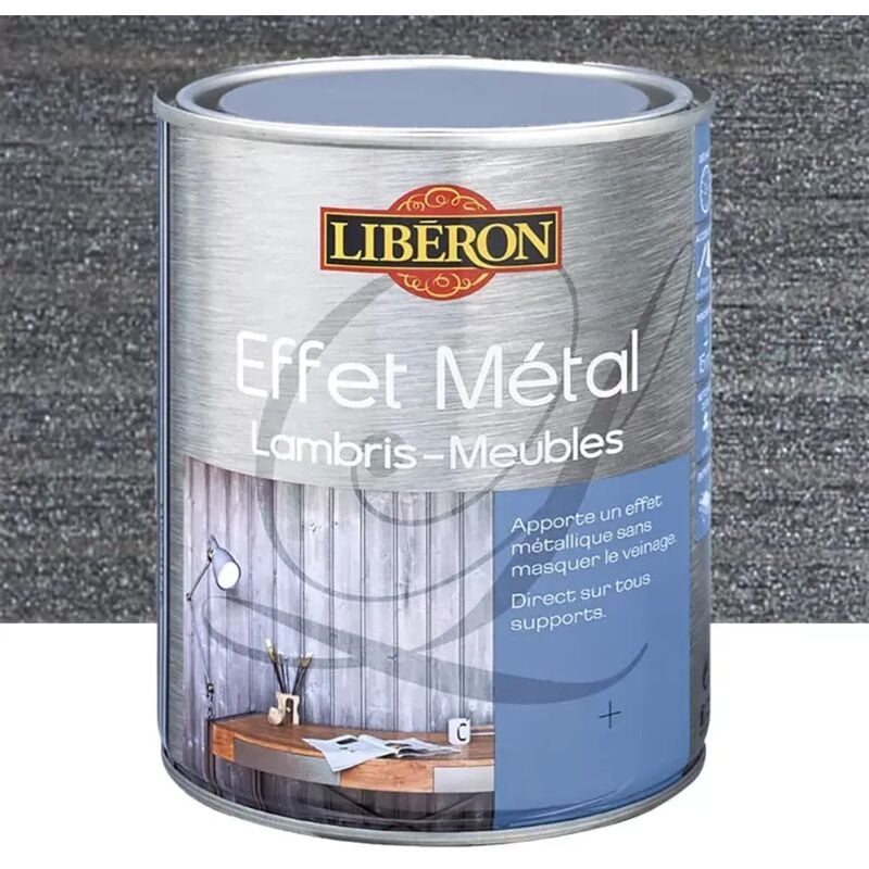 Liberon - Effet Métal Lambris-Meubles libéron Gris atelier 1 l