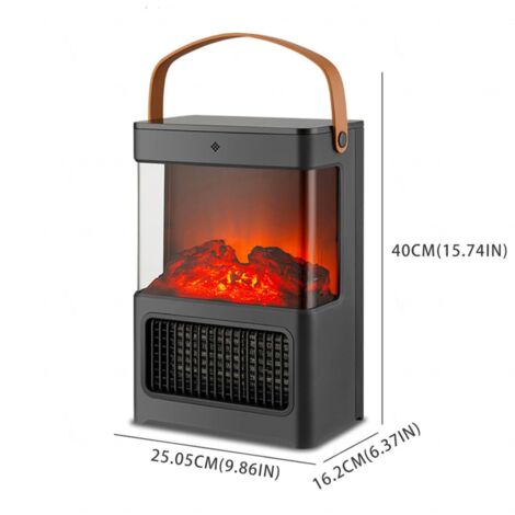 Effetto fiamma elettrica Riscaldamento rapido in tre secondi, tre livelli di regolazione, riscaldamento interno, con telecomando, touch screen Camino finto Effetto fiamma decorativo