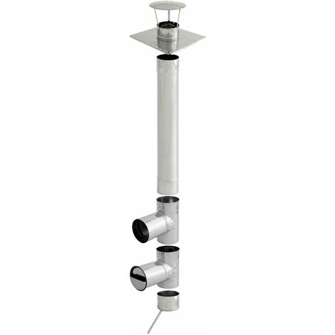 Efficace cheminée contribution en acier inoxydable ensemble complet kit mis 100mm