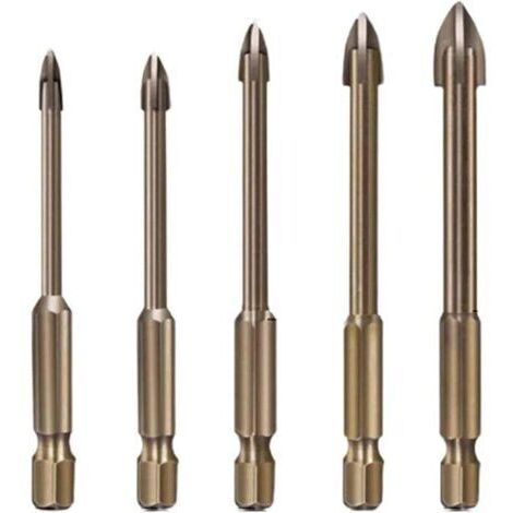 Efficient Universal Drilling Tool Drill Bit Set Thickened High Hardness Accessory Tool Carbide Drill Bit Set Multifunctional Cross Alloy Drill Bit