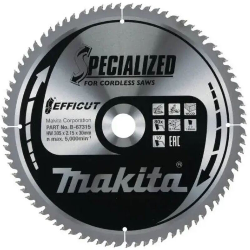 Makita - B-67315 Efficut Lama per troncatrice 305x30 mm per legno