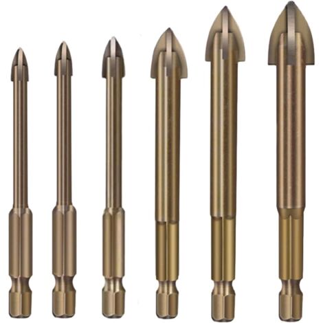 RNEMITERY Effizientes Universal-Bohrwerkzeug, Bohrer-Set, verdicktes Zubehör mit hoher Härte, Hartmetall-Bohrer-Set, multifunktionaler Kreuzlegierungs-Bohrer