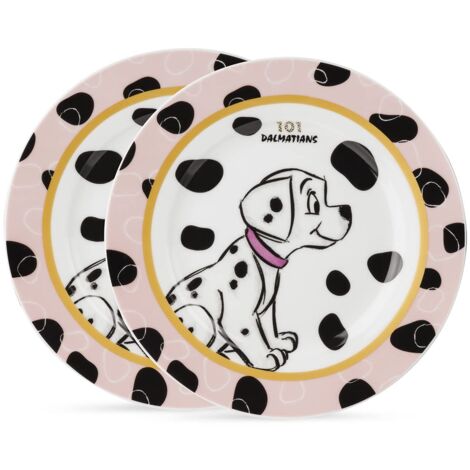 Egan Set 2 piatti in porcellana rosa d.19 cm La Carica dei 101 Disney, 227004