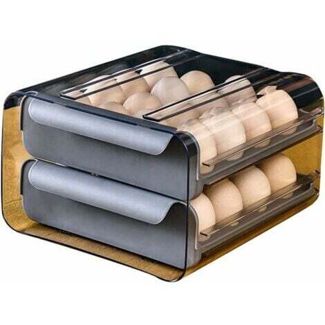 Egg box with 32 double-layer drawer-type egg compartments for refrigerator--