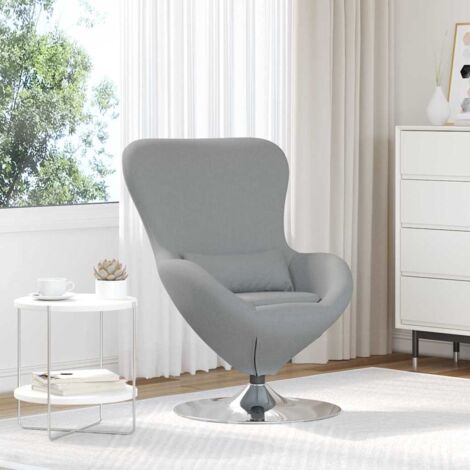 Egg Chair Light Grey 63 x 73 x 90 cm Fabric vidaXL