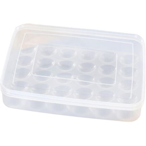Egg Containers, Portable Egg Storage Box, Stackable Egg Rack, for Refrigerator Storage Eggs, Duck Egg Storage (Transparent Color)