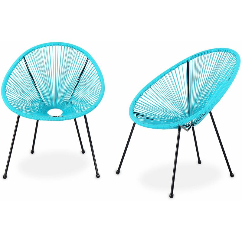 Alice's Garden - Egg designer string chairs - Acapulco Blue - PVC designer string chairs