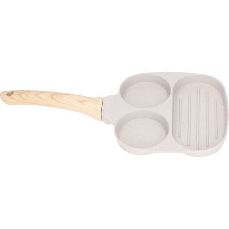 Egg Frying Pan Stick Proof Even Heating Flat Base Aluminum Alloy Pancake Pan for Induction Cooker Gas Stove 3 Cups