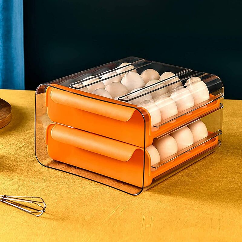 Egg Storage Box, Kitchen Container for 32 Eggs, Egg Storage Container, Fridge Egg Storage Box