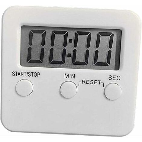Magnetic kitchen timer. Digital time control in black color - Cablematic