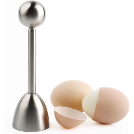 Egg Topper Stainless Steel Egg Cutter for Soft Hard Boiled Eggs Cracker Egg Shell Separator Remover