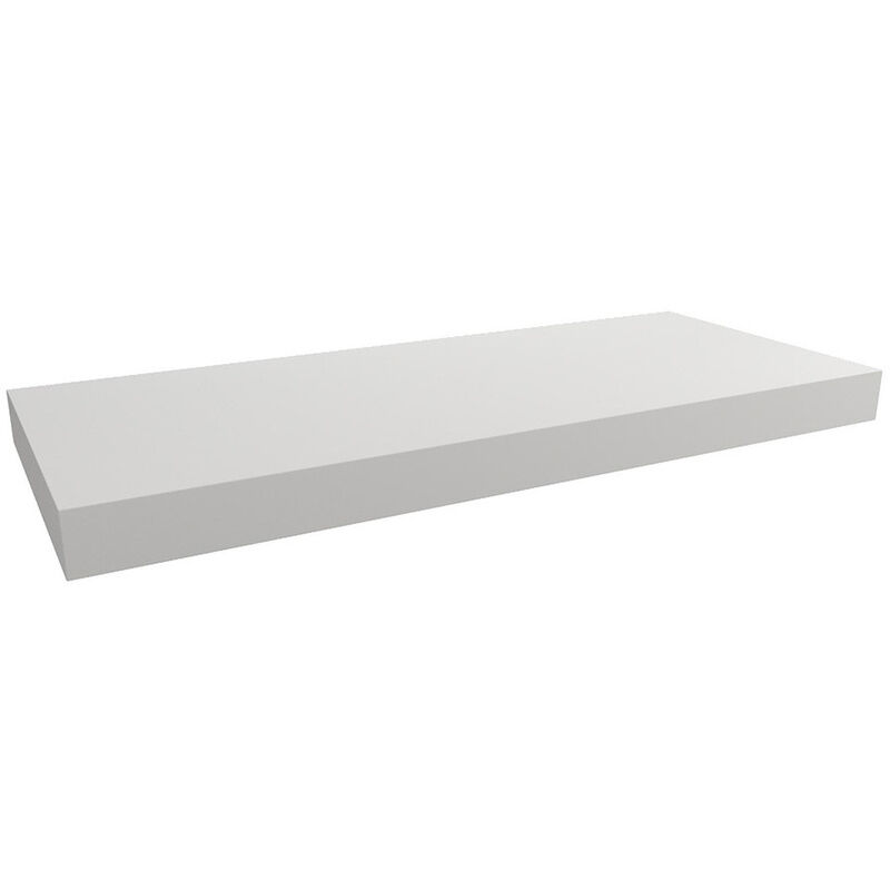Plan vasque 120x8x50 cm, blanc brillant (DO12050B) - Naturel