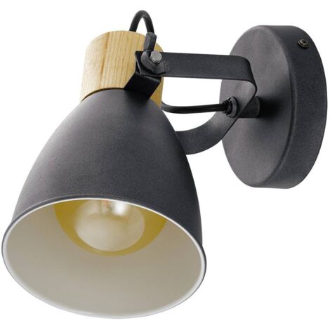 Eglo 1er Spot Coswarth schwarz-creme-braun 20 x 14 cm E27 Deckenstrahler