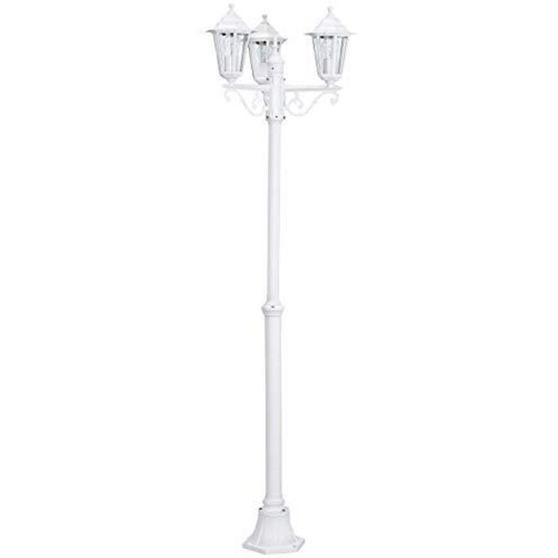 Eglo - Lampione Esterno Classico Laterna 5 Alluminio Bianco 3 Luci E27