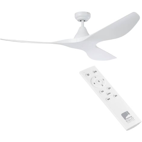 Eglo 35107 Deckenventilator PORTSEA ABS weiss matt H:28.5cm Ø132cm mit Fernbedienung