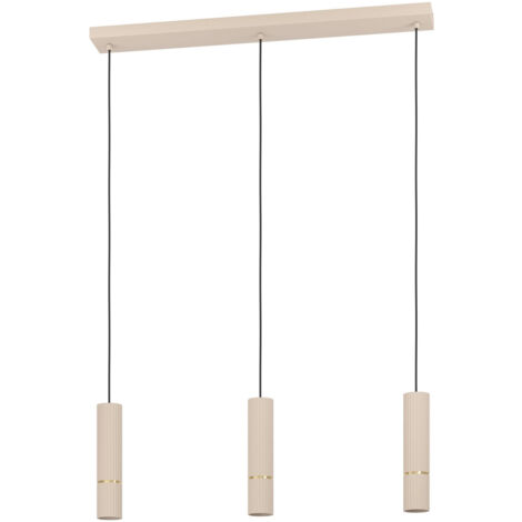 Eglo 3er Hängeleuchte Caminia sandfarben 77 x 110 cm GU10 Deckenlampen & Kronleuchter