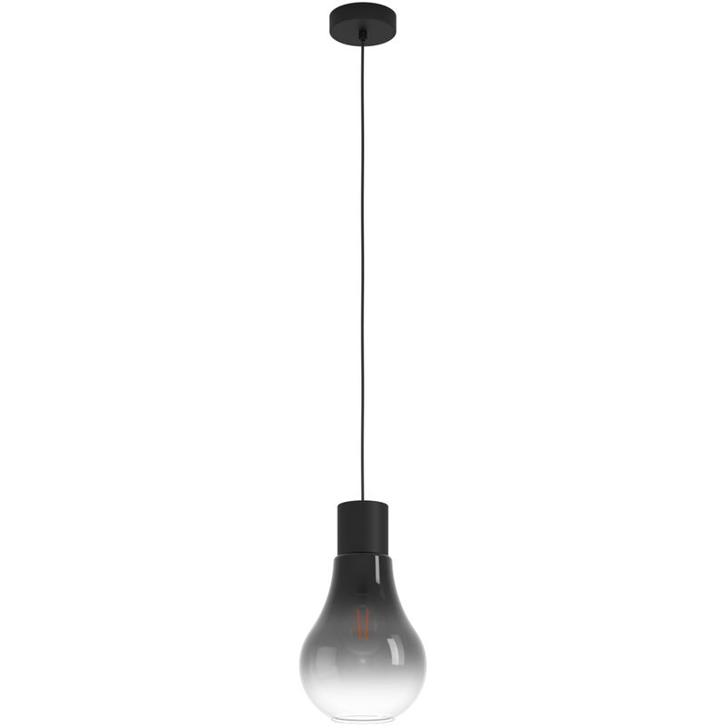 

43129 CHASELY - Lámpara de techo (110 x 20 cm, intensidad regulable), color negro, gris y transparente - Black - Eglo