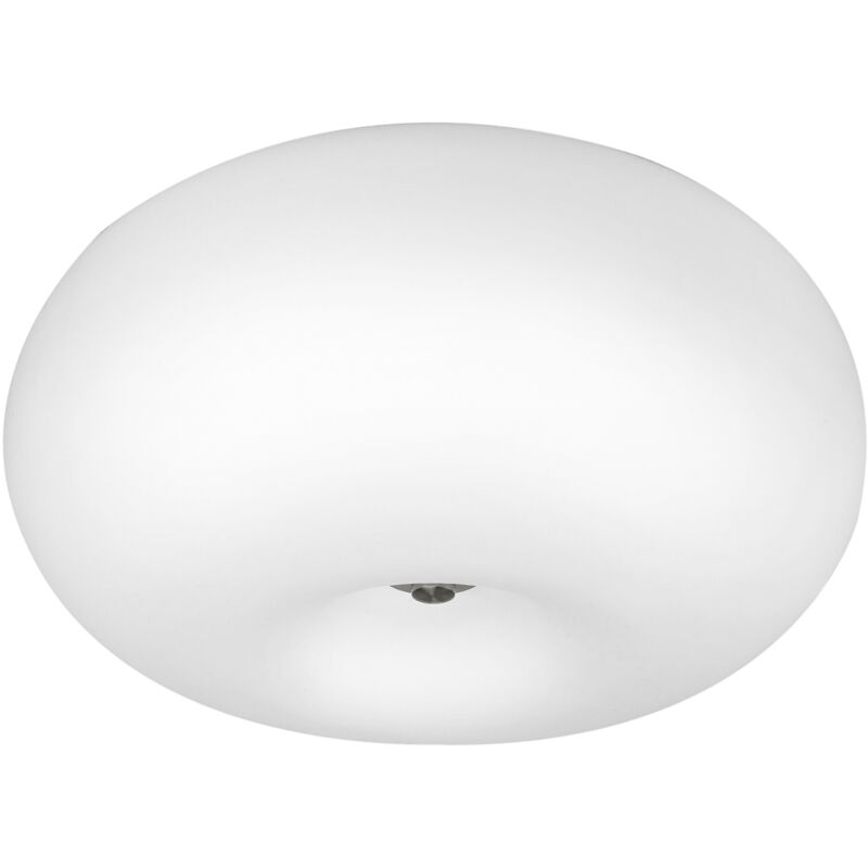 Image of Eglo - Plafoniera Contemporanea Optica Acciaio Nichel Satinato 2 Luci E27 Ip20