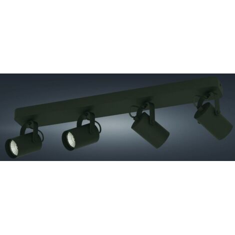 Eglo 900333 Spotleuchte SOREGO GU10 4X3W Stahl schwarz L:58cm B:10cm H:12cm dimmbar